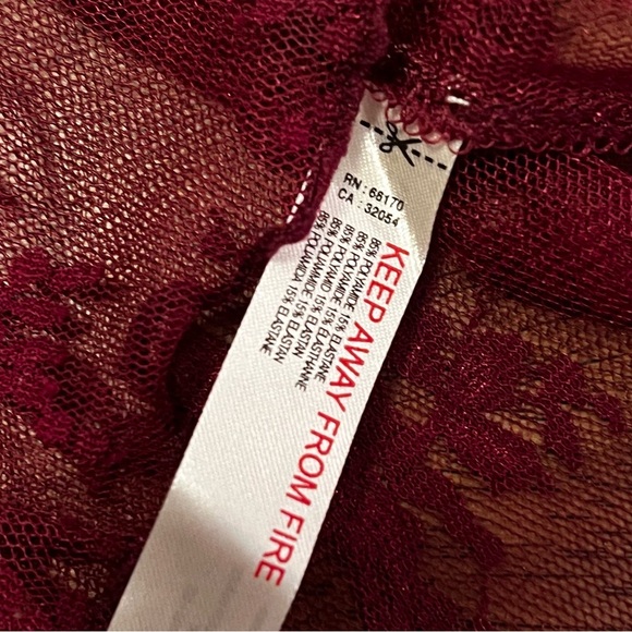 NWOT Free People Layered in Luxe Tee Burgundy Red Size Small Boho Coquette - Picture 6 of 10